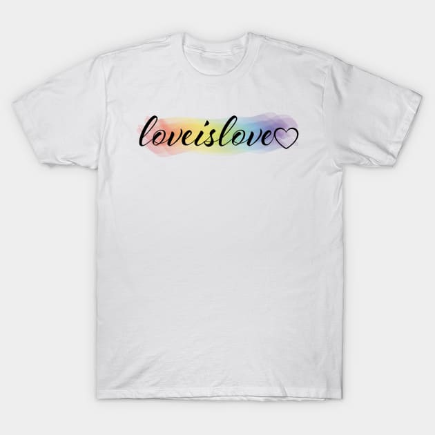 Love is Love Rainbow T-Shirt by s.hiro